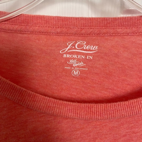 J. Crew Coral Short Sleeve Tee Broken In Essential Casual Wear - Picture 2 of 3